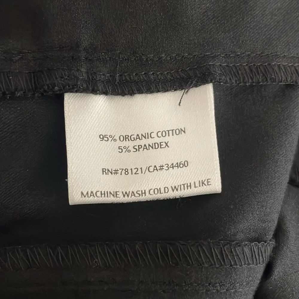 Eileen Fisher Organic Cotton Blend Stretch Black Crop Pants XL - Picture 7 of 7